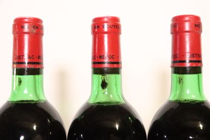 3 bouteilles de LISTRAC-MÉDOC rouge 1977,...