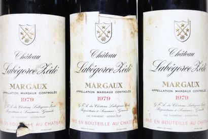 3 bouteilles de MARGAUX rouge 1979, CHÂTEAU...