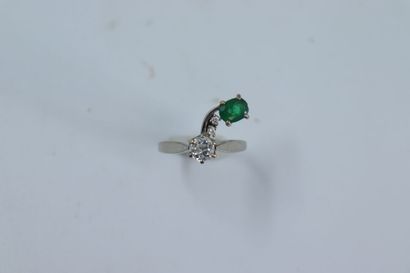 Ring in white gold 750/°° you and me with...