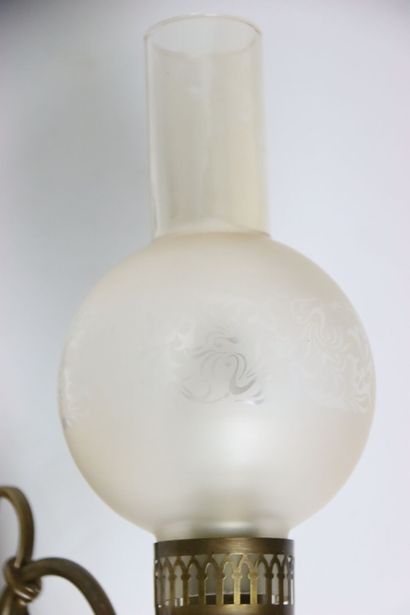 Vestibule ceiling lamp featuring a kerosene...