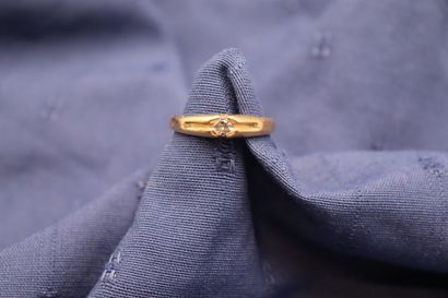 Ring yellow gold 750/°° English ring with...