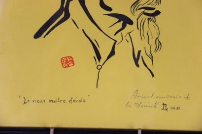 Estampe asiatique
VIETNAM, Old man in profile,...