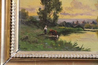 École française du XIXe siècle, Paysage lacustre...