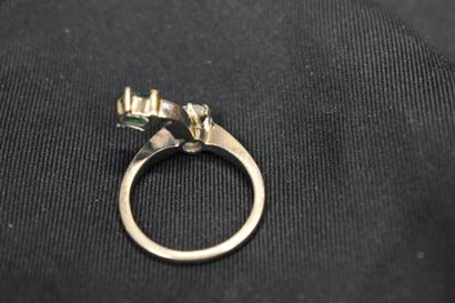 Ring in white gold 750/°° you and me with...
