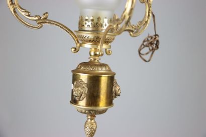 Vestibule ceiling lamp featuring a kerosene...