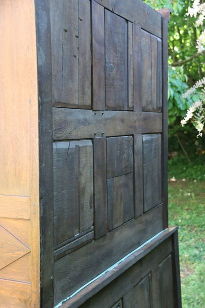 Buffet in molded and carved oak opening by...