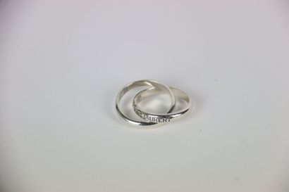 YVES SAINT LAURENT. Bague deux anneaux en...