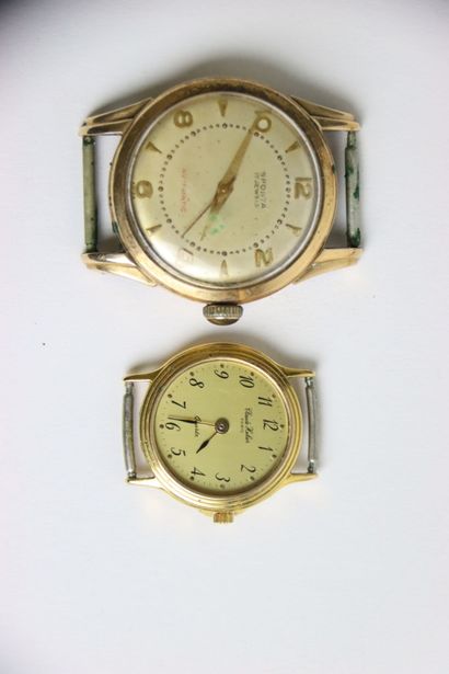 Réunion de huit montres bracelet et cadrans...
