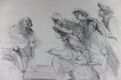 Claude WEISBUCH (1927-2014). La leçon. Lithographie...