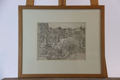 Réunion de dessins comprenant :
- Homme pensif,...