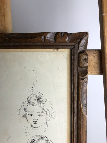 Paulette LAGOSSE (1921-1996), Étude de tête...