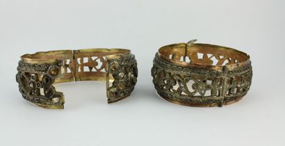 Berber silver bracelet of low title with...