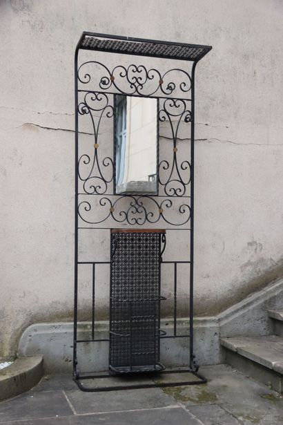 Porte manteau vestiaire en fer forgé avec...