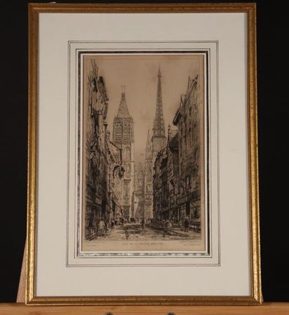École du XIXe siècle, Rue de la grosse Horloge...