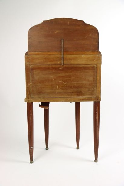 Table de chevet en bois de placage ouvrant...