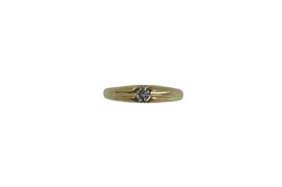 Ring yellow gold 750/°° English ring with...