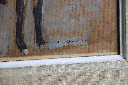 Jean Lucien GRAVES (XXe siècle), L'Âne, huile...