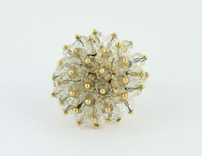 Ring in 14k yellow gold (585/1000) and gilded...