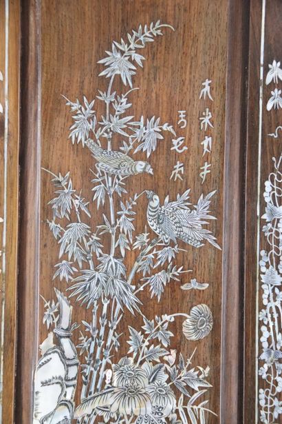 Vietnam early 20th century. Set of four decorative...