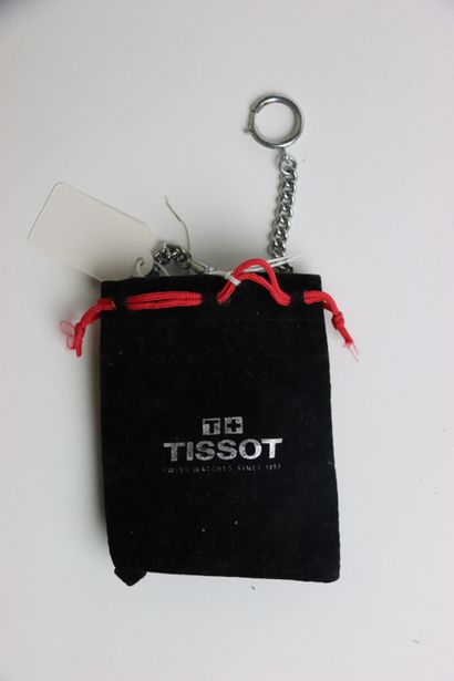 TISSOT. 
Steel gousset watch. Round case....