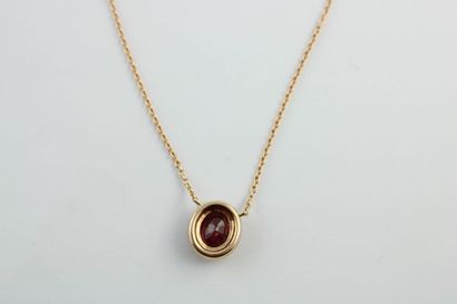 Collier en or rose 18K (750/1000)) centré...