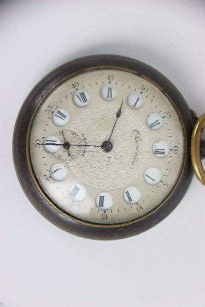 Pocket watch. Chronometer. Dial with Roman...