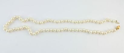 Necklace decorated with cultured pearl, the...