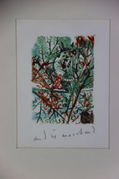 André MARCHAND (1907-1997). Lithographie...