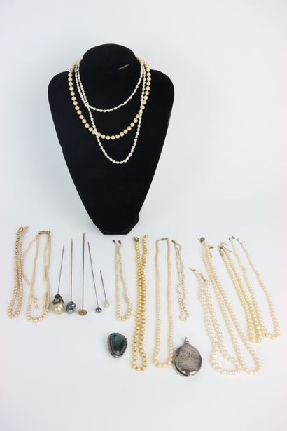 Lot of costume jewelry including: various...