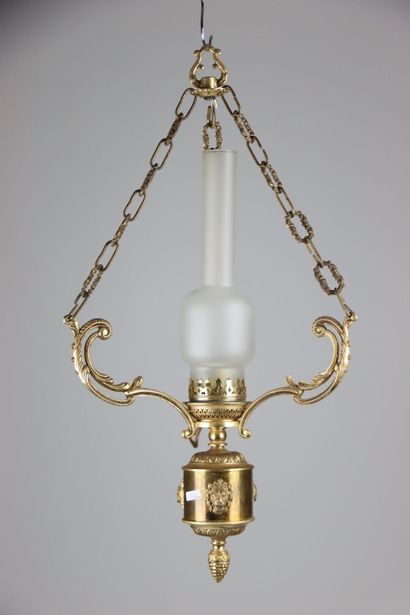 Vestibule ceiling lamp featuring a kerosene...