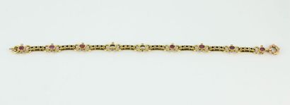 18K (750/1000) yellow gold articulated bracelet...