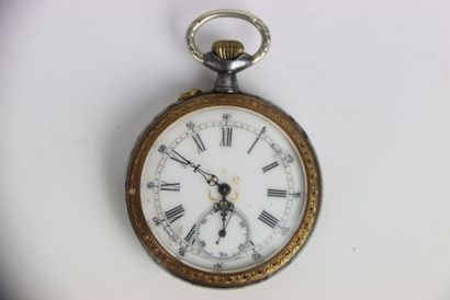 Montre de gousset avec cerclage en laiton...
