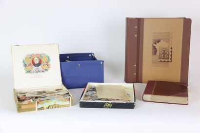Réunion de timbres :
-album mobile 
-classeur...
