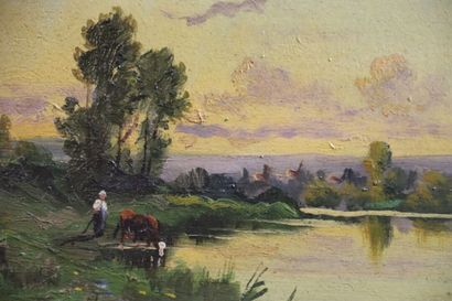 École française du XIXe siècle, Paysage lacustre...