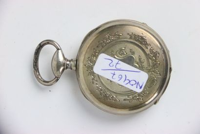 Silver pocket watch. ANCHOR 15 JEWELS. Straight...