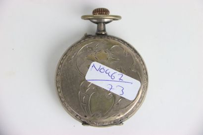 Silver pocket watch. Roman numerals. Gross...