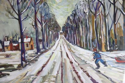 Jean DEL DEVEZ (1910-1983), Vue animée d'une...