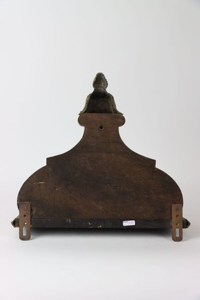 Blackened wood and gilded bronze wall bracket,...
