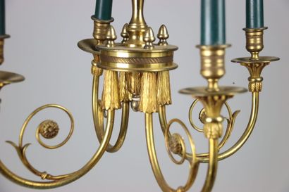 Large ormolu chandelier with four arms of...