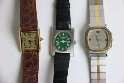 Meeting of three wristwatches including two...