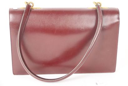 HERMES, sac modèle cordelière en cuir lisse...
