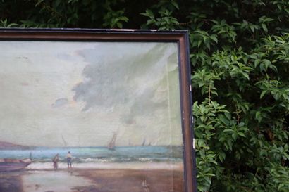 R ROYA (XXe siècle), Marée basse, huile sur...