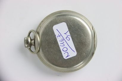 Silver pocket watch. Arabic numerals. Gross...