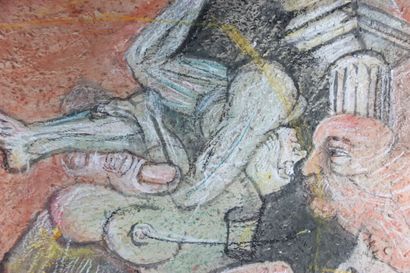 Hugh WEISS (1925-2007). Composition surréaliste....