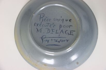 TREVOUX Guy (1920-2011). Seven round enamelled...