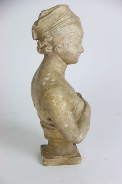 Bust of Juliette Récamier, wax sculpture...