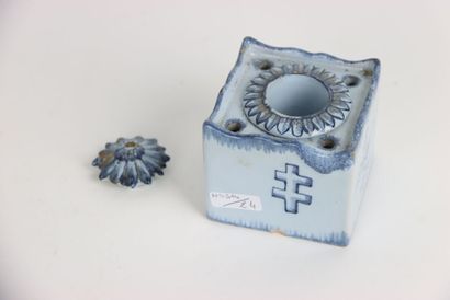 GALLÉ Émile and Saint Clément, Square earthenware...