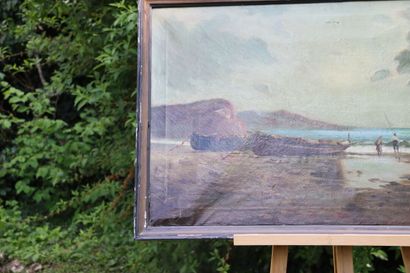 R ROYA (XXe siècle), Marée basse, huile sur...