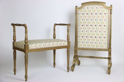 Réunion d'un écran de feu et d'un banquette...