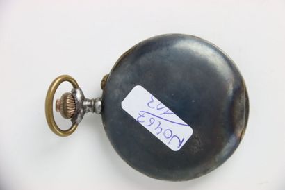 Pocket watch in metal. Roman numerals. Gross...